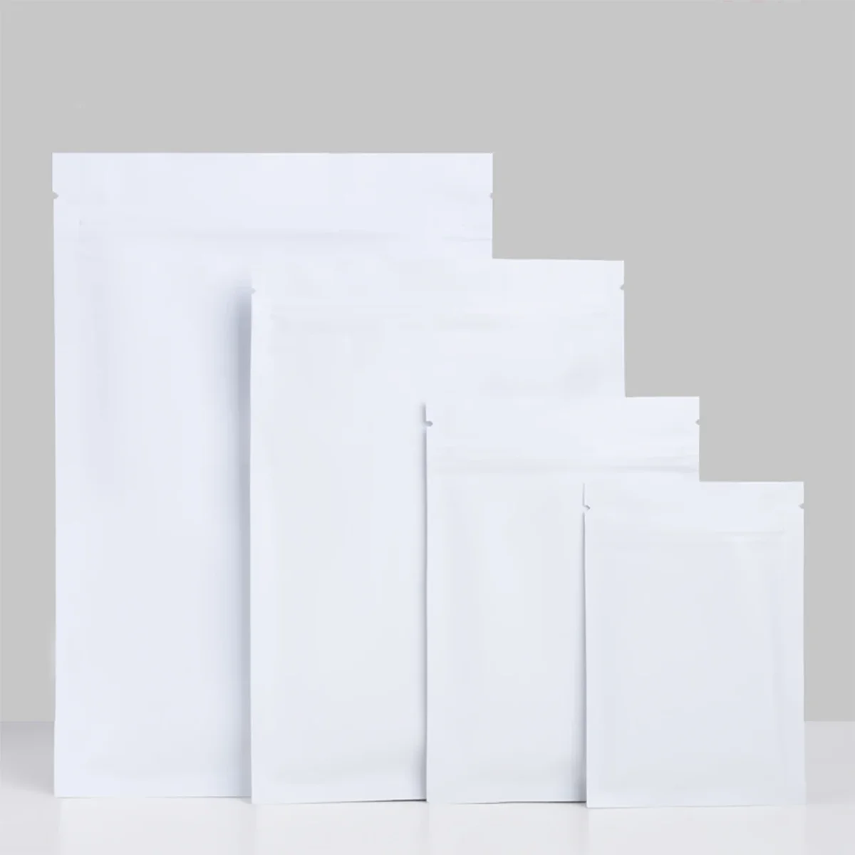 white mylar bags