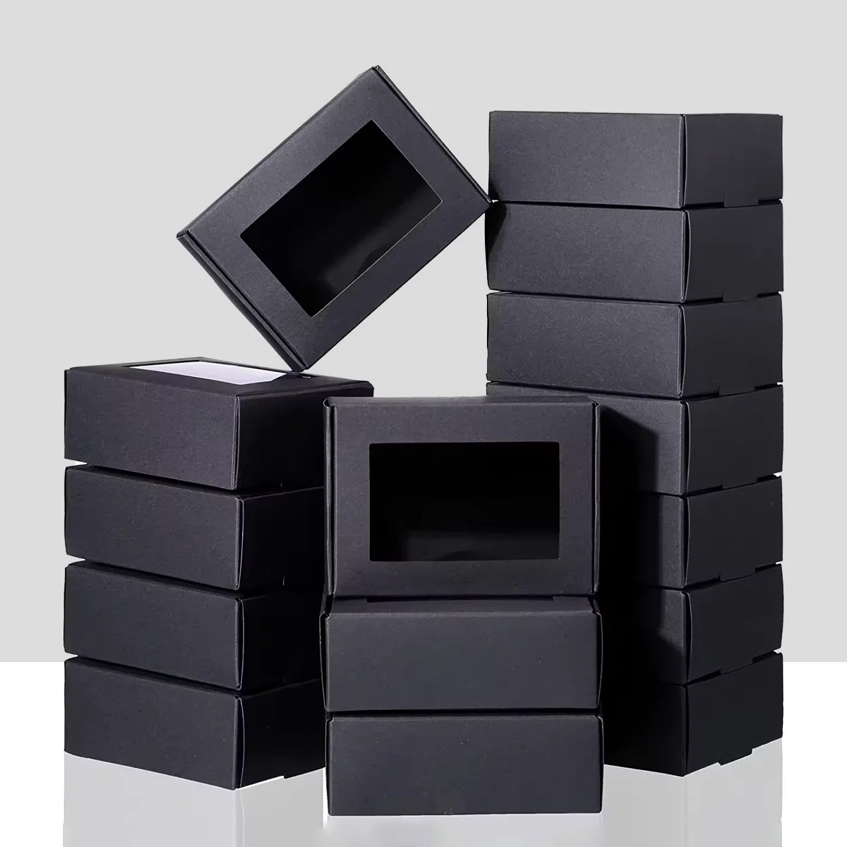 black kraft boxes