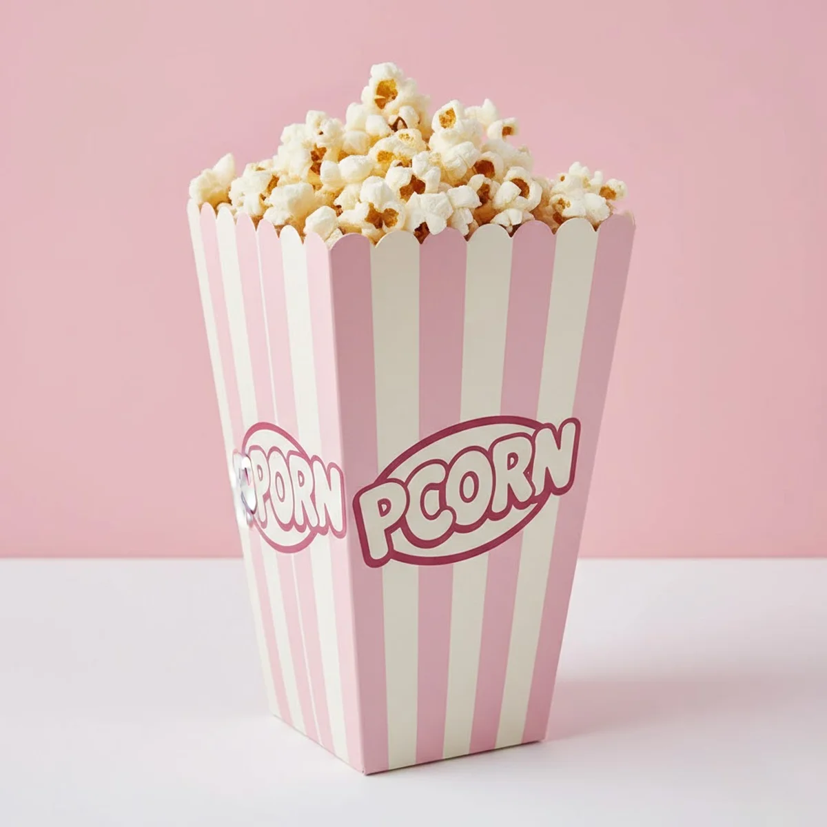pink popcorn boxes