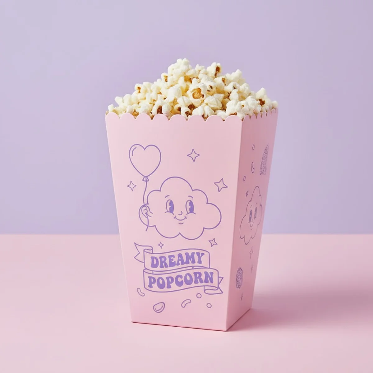 pink popcorn boxes