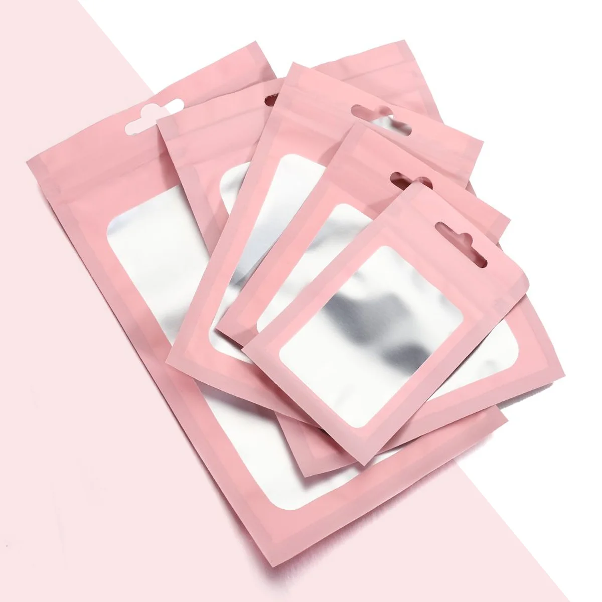 pink mylar bags